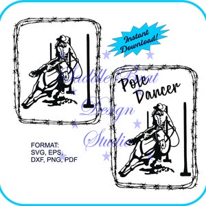 Two For One!  BARBWIRE Barb Wire Pole Bender, Pole Bending svg, png, dxf, eps, pdf  Cricut, instant download, Horse svg, Horse decal