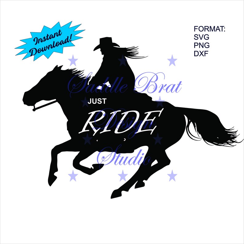 Download Western Woman Rider Western Horse svg png dxf Cricut | Etsy