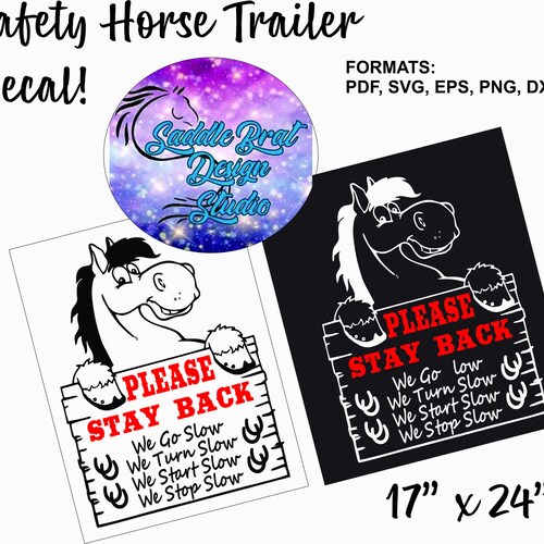 Horse Trailer Decal Safety Decal Stay off My Booty Etsy