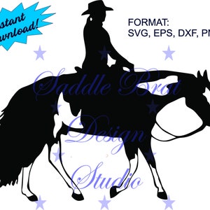 Western Woman Rider, Paint Horse svg, png, dxf, eps. pdf Cricut, sofortiger download, Pferd svg, Western Pferd svg, Pferd Aufkleber