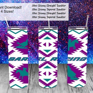 20 Oz skinny tumbler Tribal Navajo Western, Barrel Racer, straight template digital download sublimation graphics
