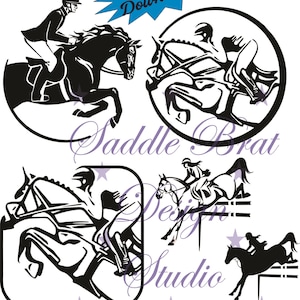 MEGA HUNTER JUMPER Pferd Pack #1! Svg, Png, Dxf, Eps Cricut, sofortiger Download, Englisches Pferd, Hunter Jumper Pferd