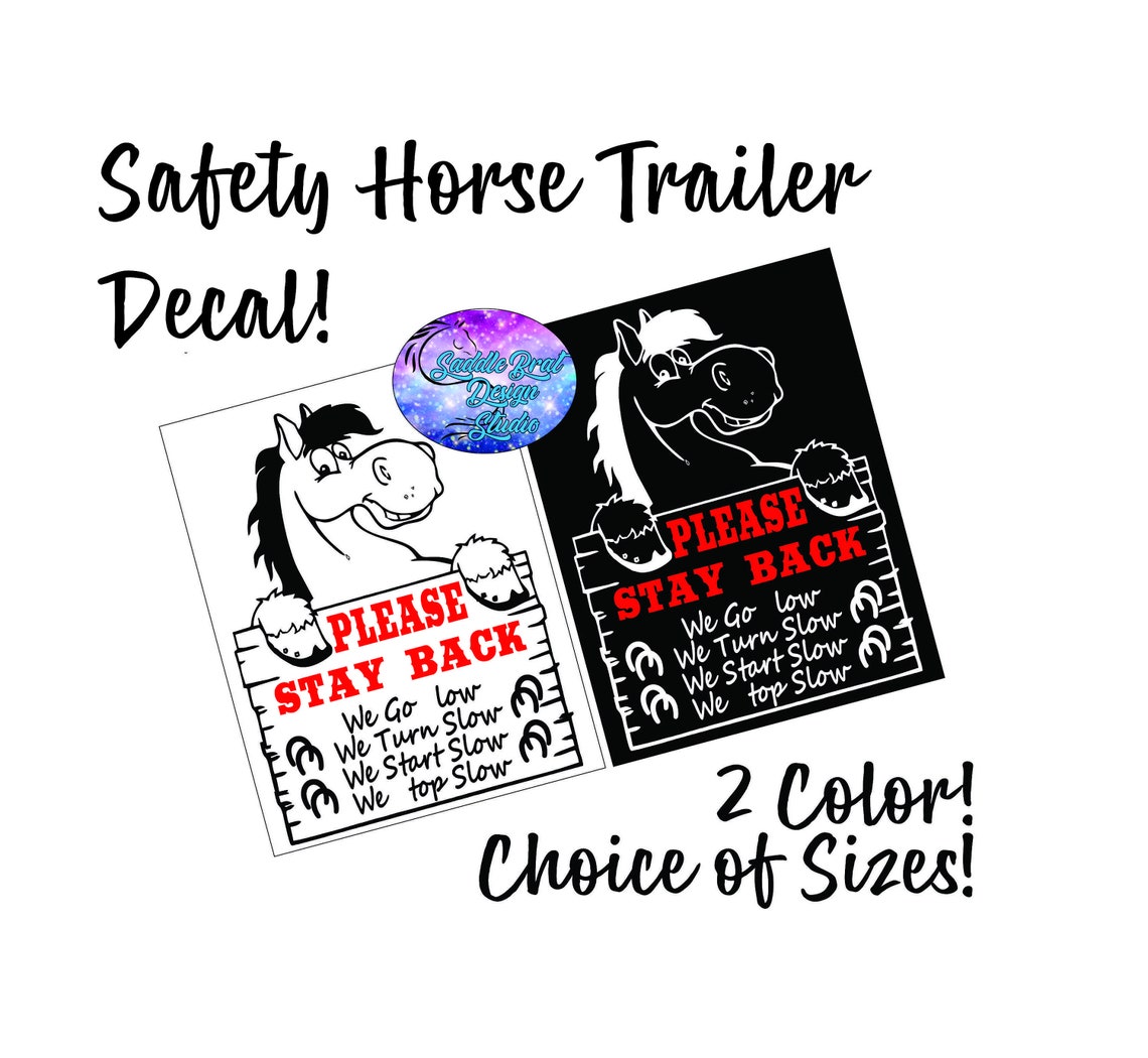 CAUTION Horse Trailer Safety Decal Caution Decal Trailer Etsy Australia