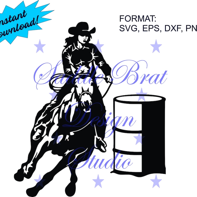 Barrel Racer Silhouette - Etsy