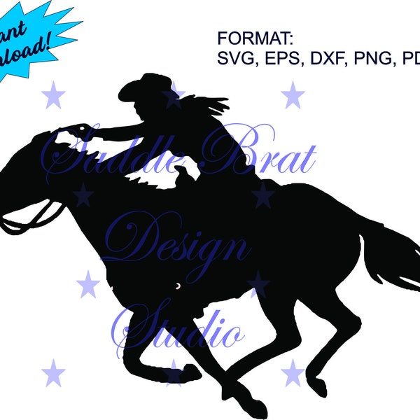 Cowboy Mounted Shooting Western Horse svg, png, dxf,eps, pdf Cricut, instant download, Horse svg, Woman Shooting,