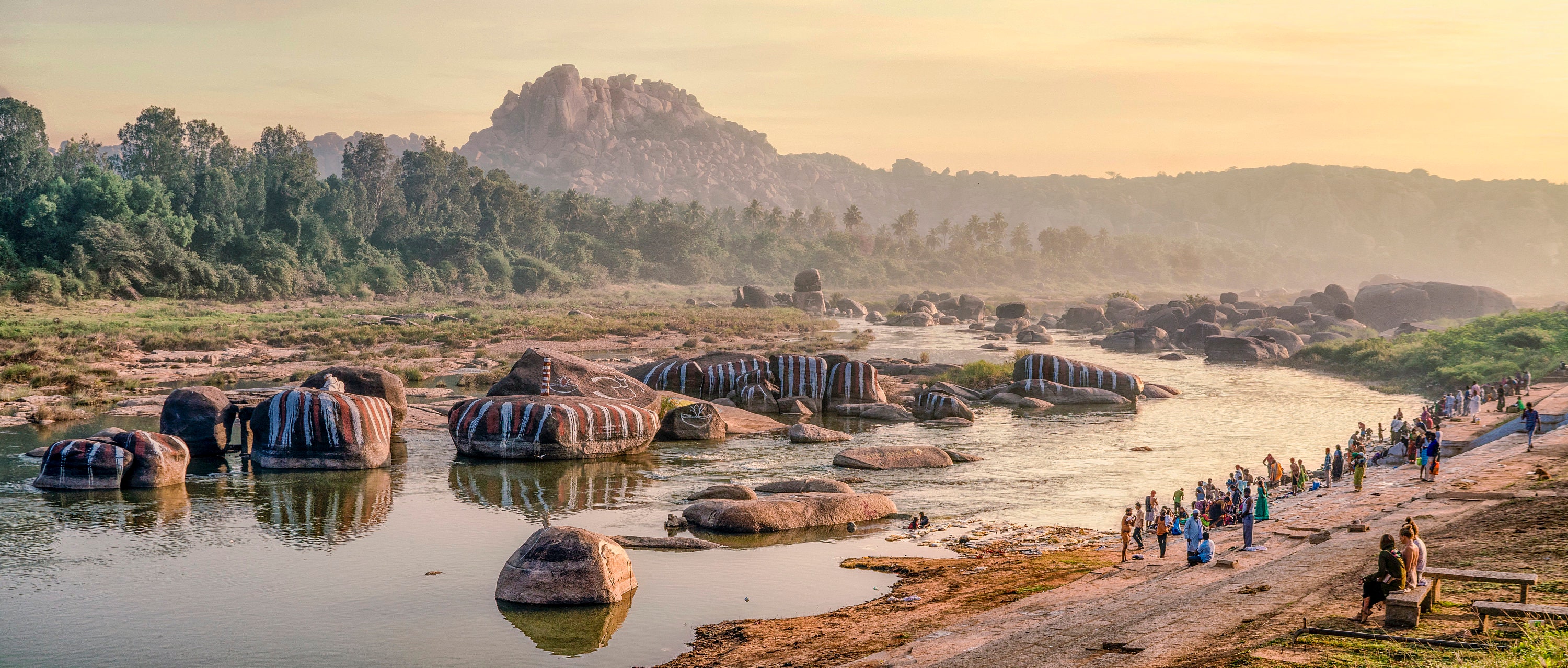 Tungabhadra River at Dawn Hampi India Etsy