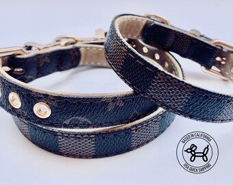 designer leather cat collars
