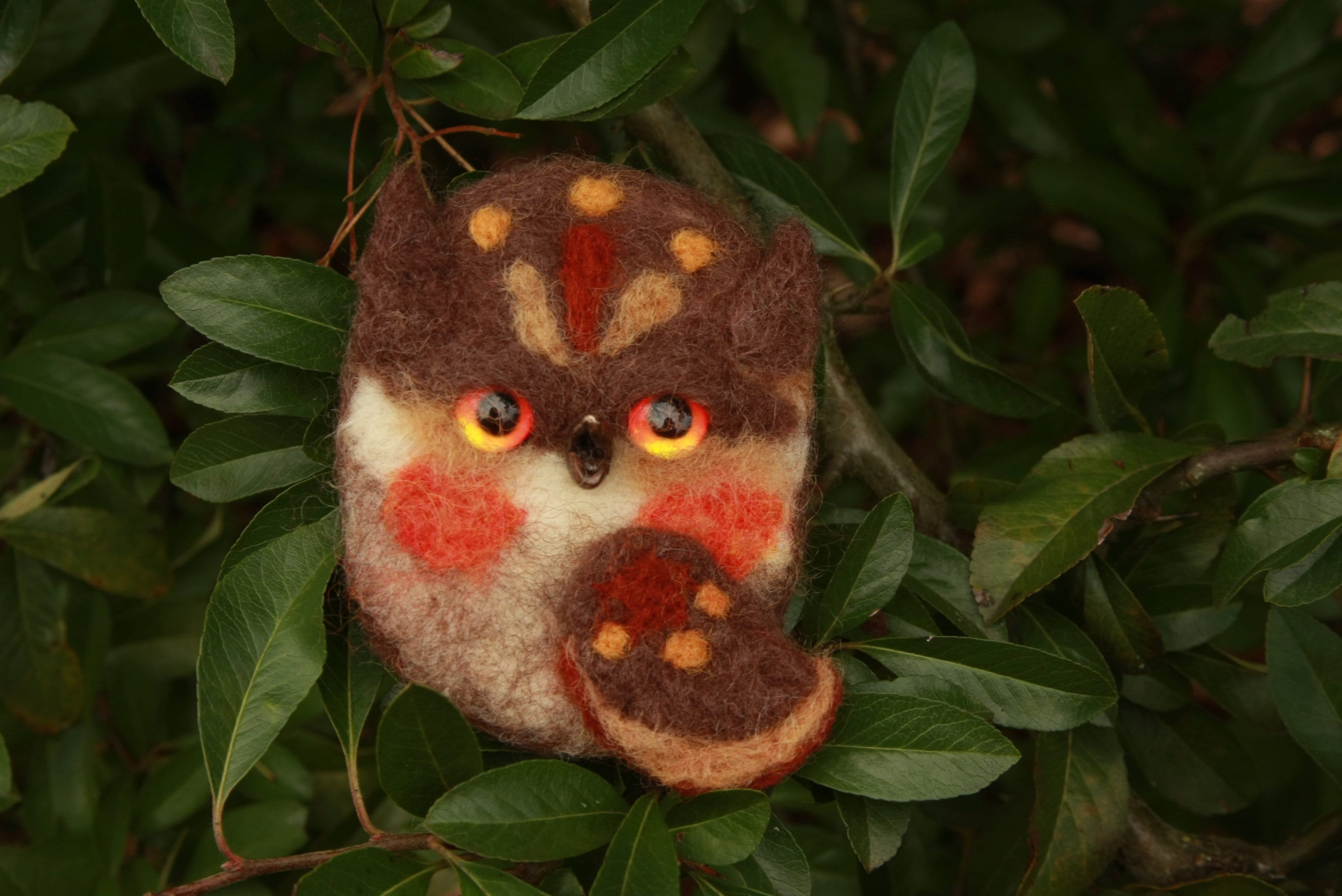 owl pin felt brooch fiber art unique jewellry bird lover gift shawl decoration bag aaccessory hat pi