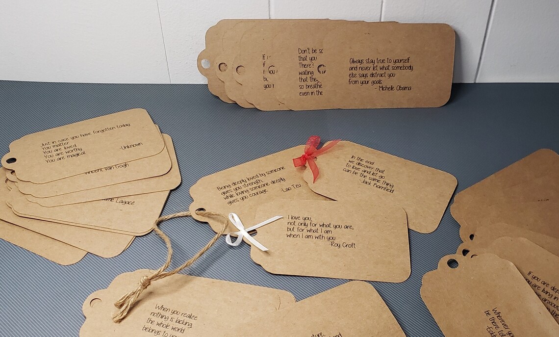 20/40 Motivational Inspirational Life Quotes on TAGS boxed | Etsy