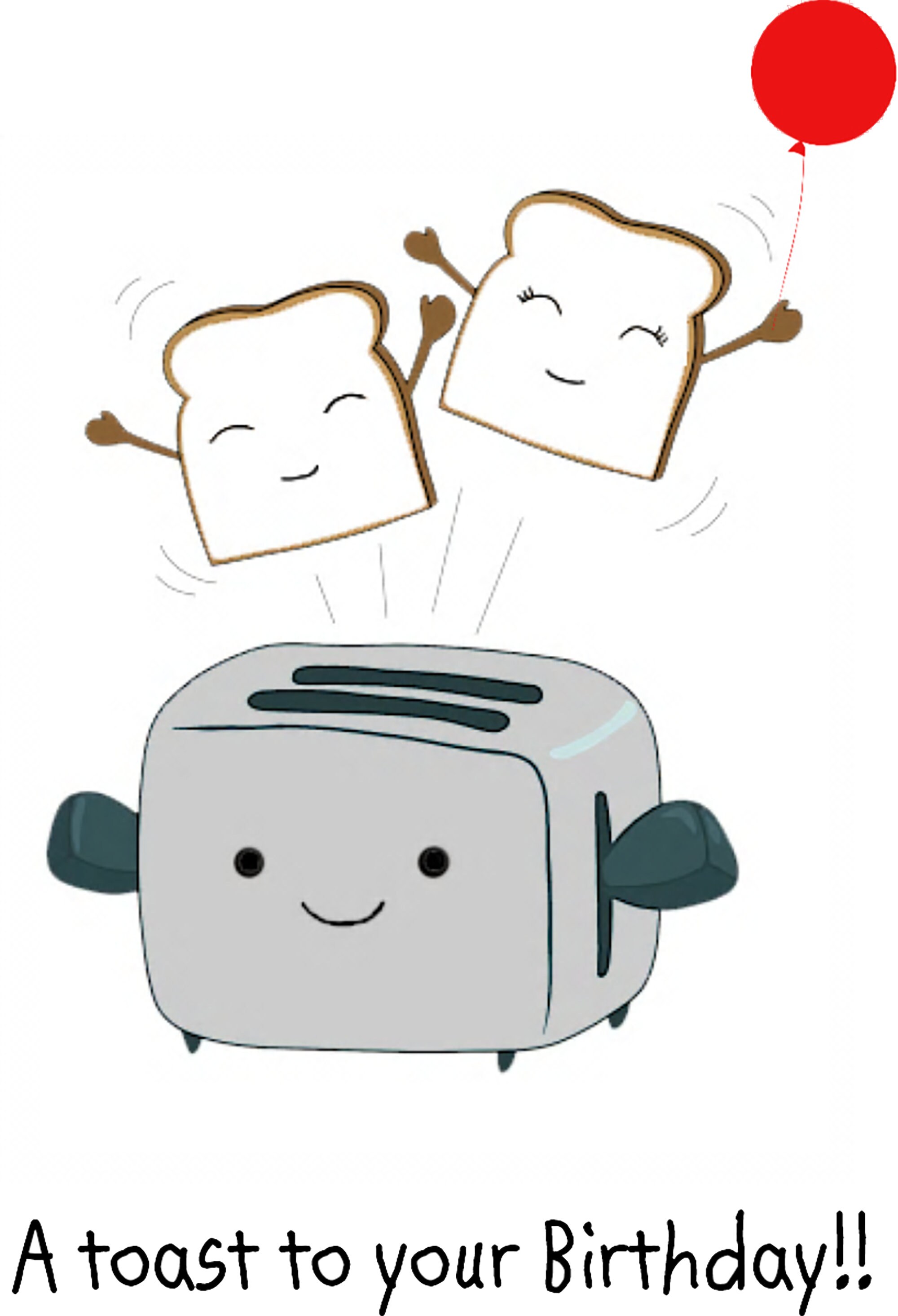 A Toast To Your Birthday Card Toast Toaster Pun Funny Laugh - Etsy.de