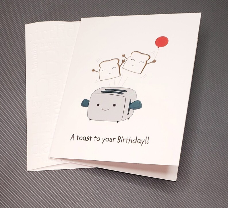 A Toast to Your Birthday Card Toast Toaster Pun Funny Laugh - Etsy
