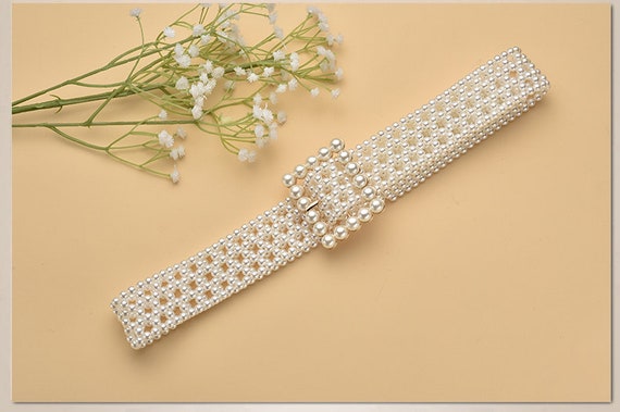 Ceinture de perles blanches faite la main ceinture de mari e