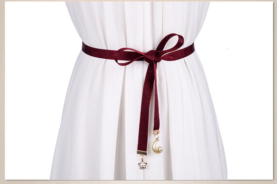 thin velvet belt