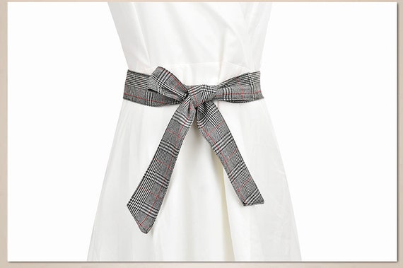 Ladies top fabric belt