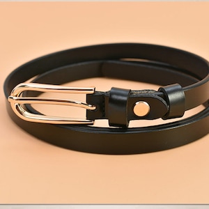 Thin Leather Belt,Skinny belt,Belt for dress,Fashion dress belt Genuine belt,Mother's Day gift,Gift for her,Shirt belt,belt rope,
