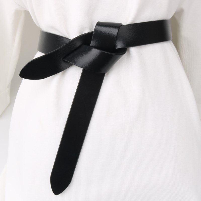 Ladies Leather Belt Bow Knot Belt Fashion Minimalist Ins Style Multicolor  Thin Suit Dress Decorative Luxury Brand Designer Belt - AliExpress