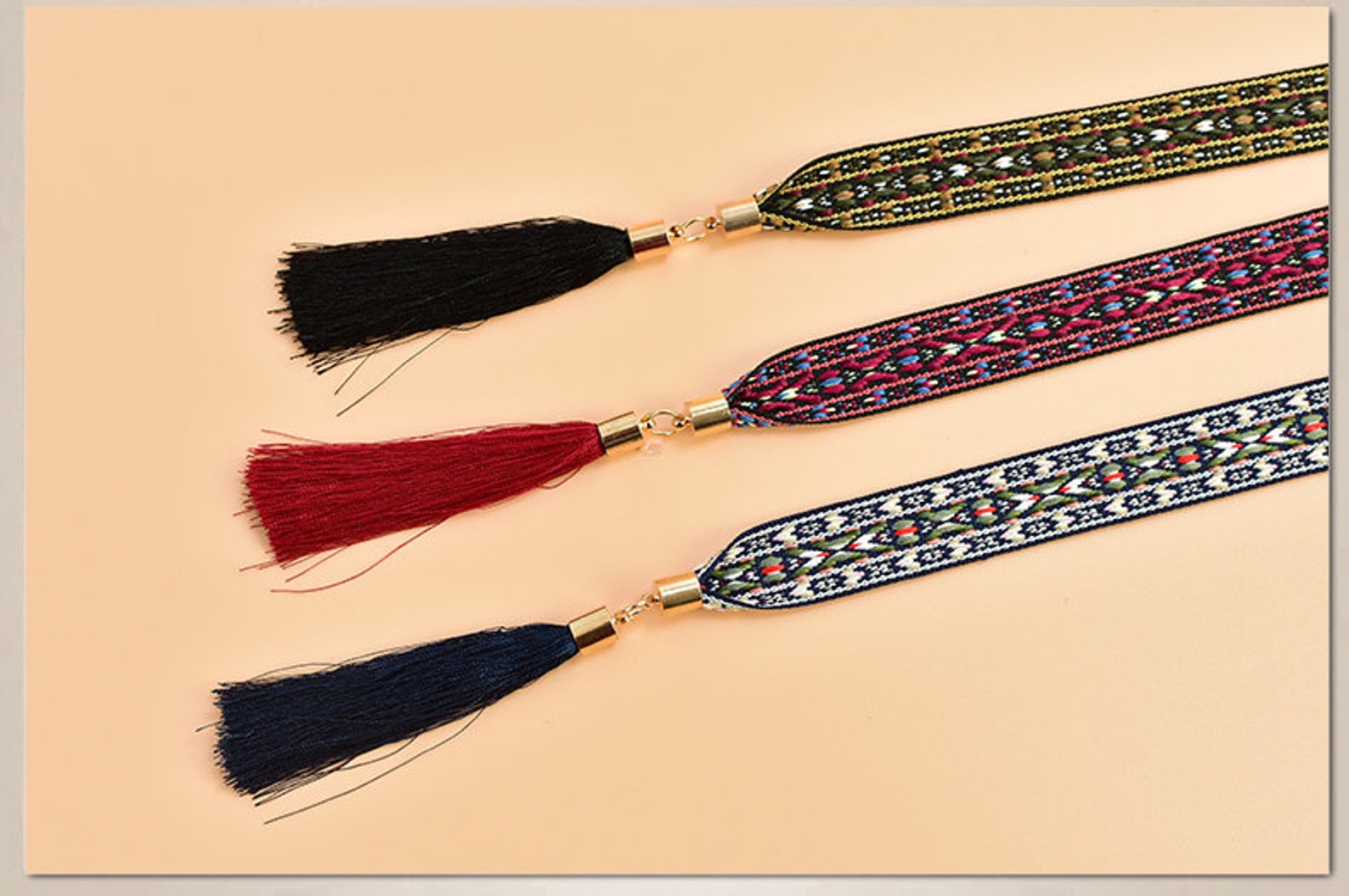 Classic Vintage COtton Braided Tassel BeltMacrame belt with Etsy