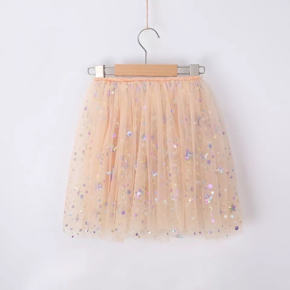 Sequins Tulle Skirt Girl Birthday Skirt Toddler Dress up Etsy