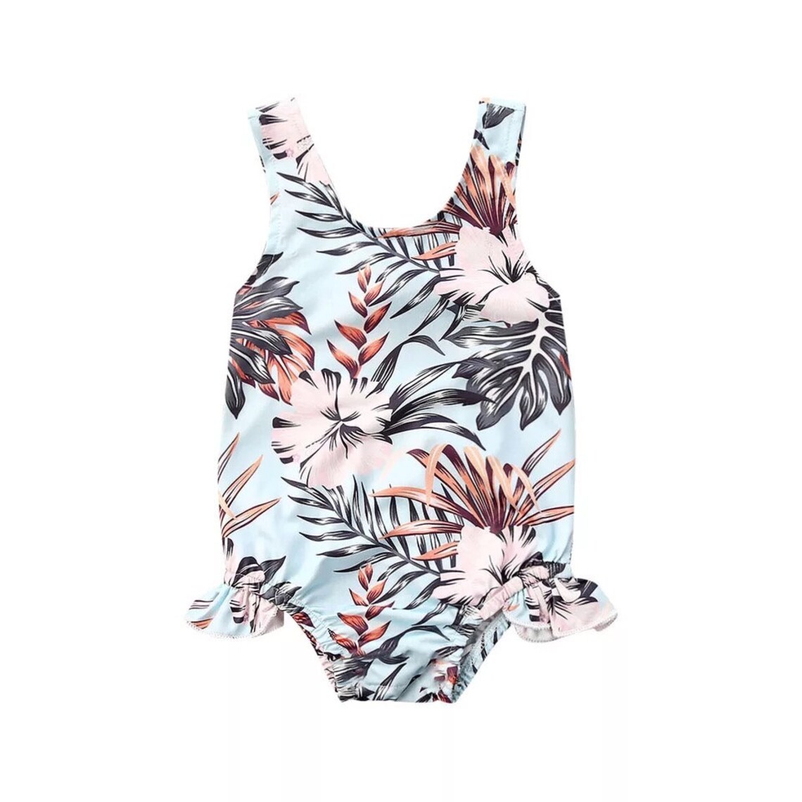 His and Hers Baby Bathing Suits Trendy Floral Swimsuit Etsy