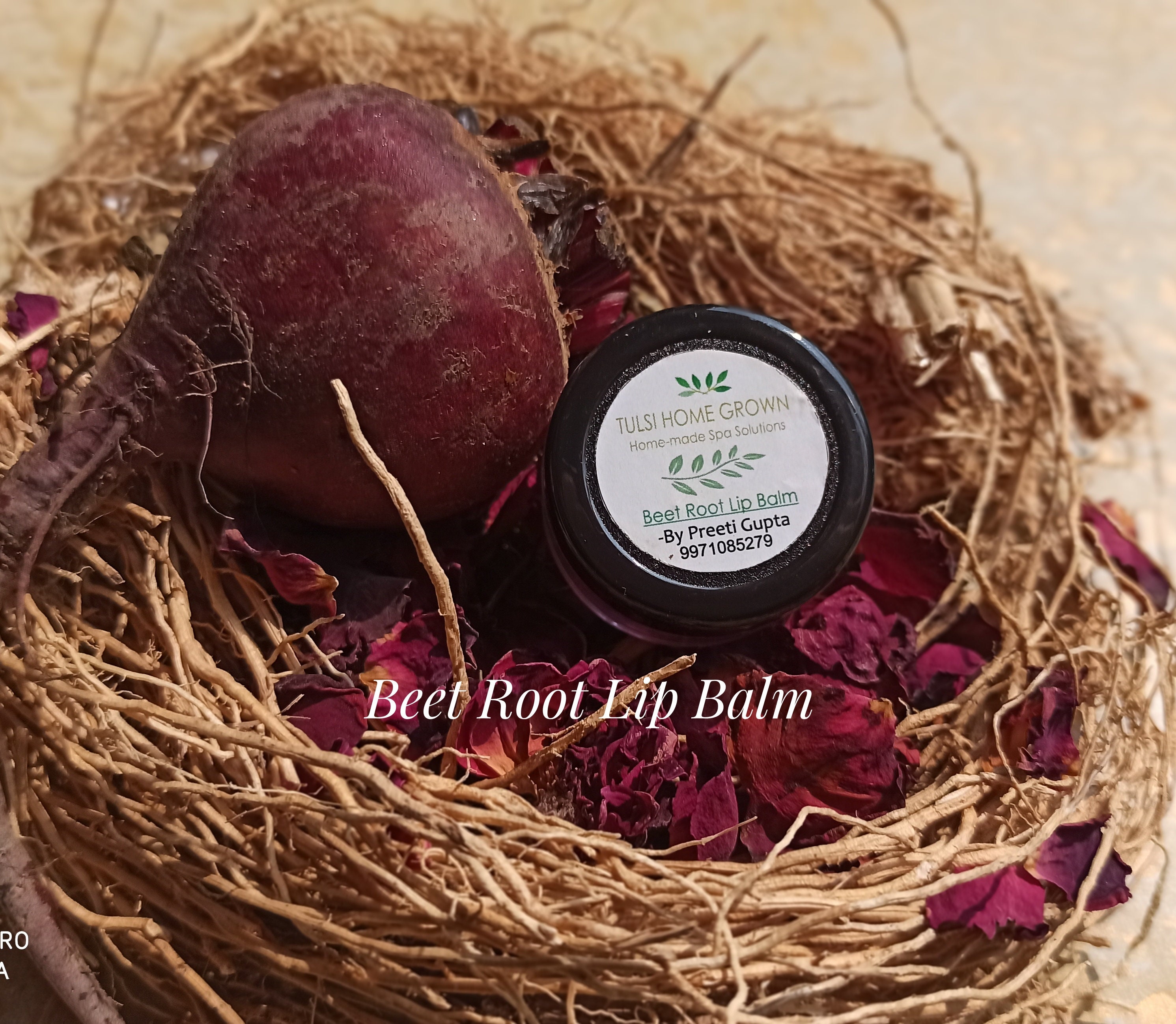 Home made beet root lip balm Etsy