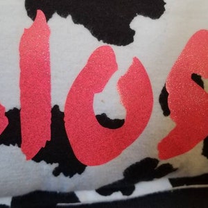 Cow Print Lumbar Pillow / Snuggle Flannel Pillow / Mooove Over Mooove Closer / Strawberry Cow / Back Support Pillow / Handmade Pillow immagine 4