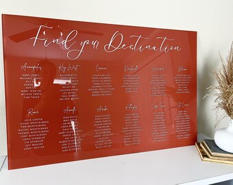 seating chart design Find Your Destination Custom Acrylic Seating Chart for Wedding | Modern Seating Chart | Wedding Seating Chart | Custom Wedding Signage