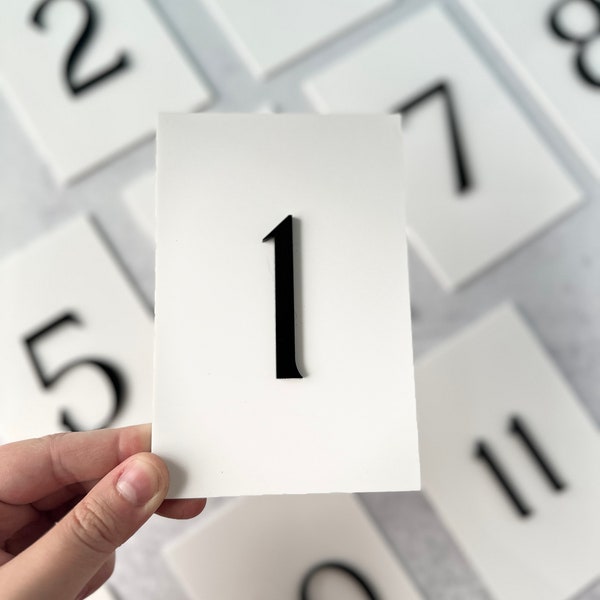 Acrylic Table Number Etsy