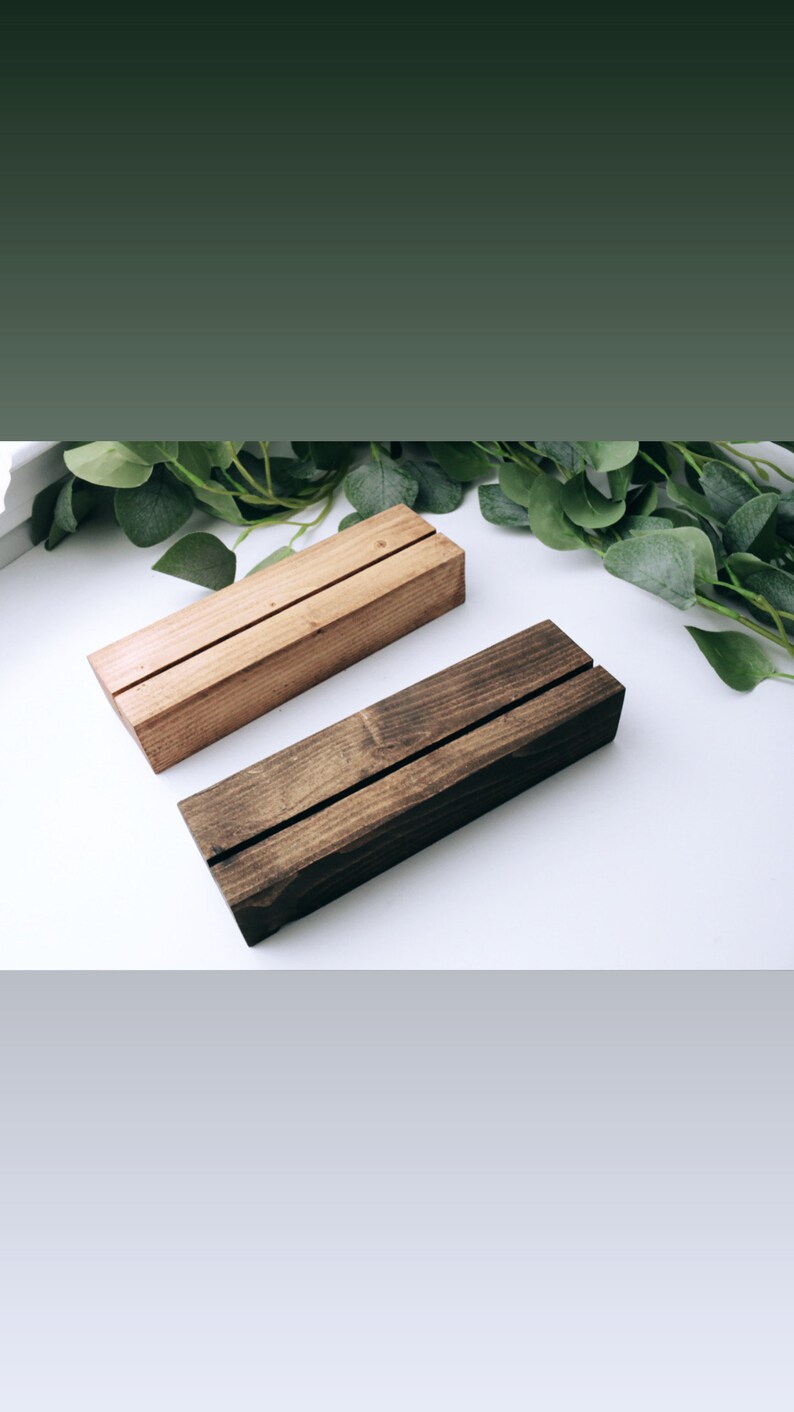 Wood Stand for Acrylic Sign Table Number Stand Rustic Chic Etsy