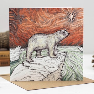 Carte de Noël ours polaire