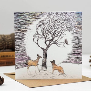 Carte de Noël au clair de lune
