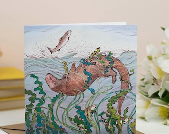 Otter Greeting Card