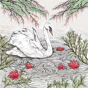 Cartão de Natal Cisne imagem 3