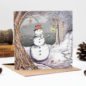 Carte de Noël bonhomme de neige image 1