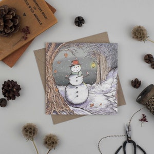 Carte de Noël bonhomme de neige image 2