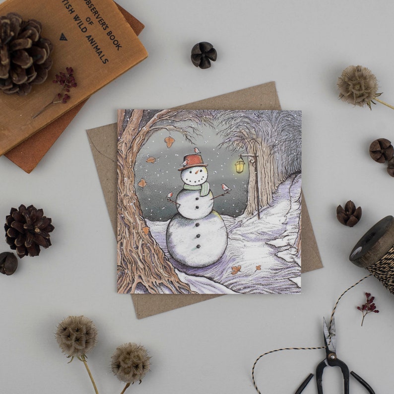 Carte de Noël bonhomme de neige image 2