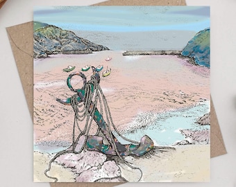 Ancre à Port Isaac Carte de vœux