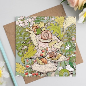 Carte de voeux escargots