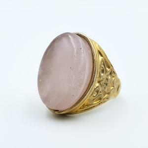 Rose Quartz Crystal Ring. Encoded To Hold Energies/Healing Of Mother Mary, Ascended Master Crystal Vortex For Empaths to Recover. Reiki#K977