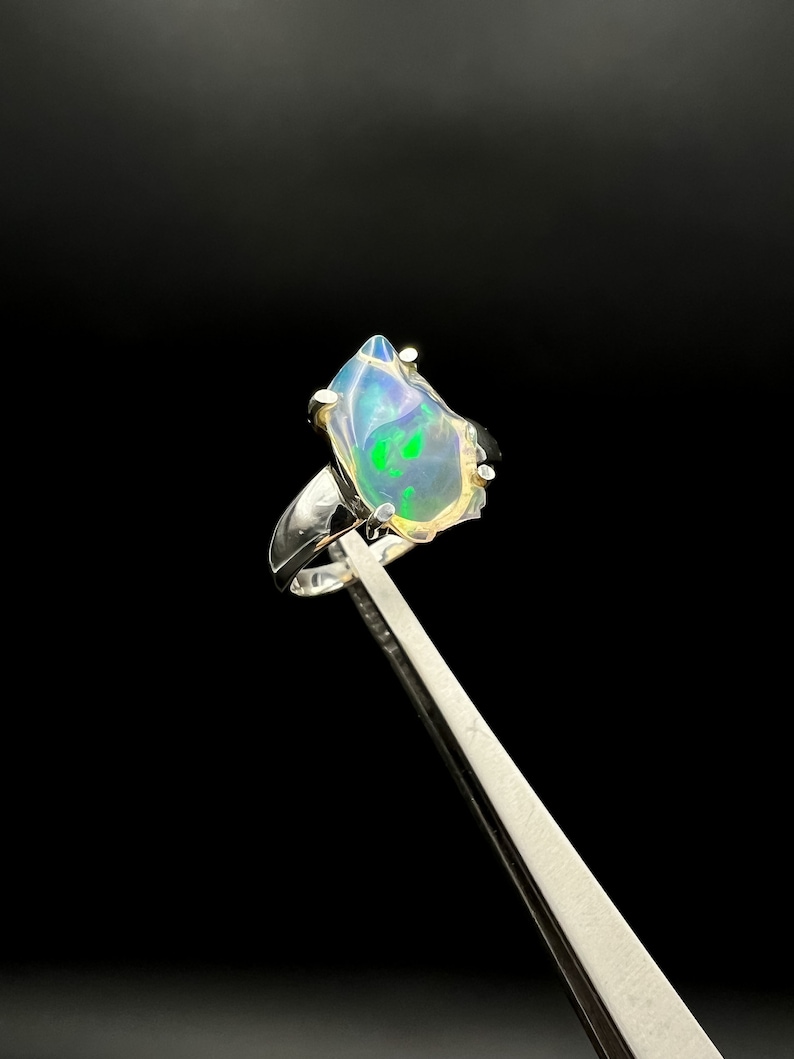 Opal Ring. Star Seed Opal. Crystal Ring. Crystal Jewelry. Cosmic ...