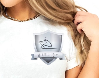Rowing Warrior relaxed fit tee shirt bella + canvas 3001, front pocket design, back design, sculling shirt, row machine athlete t-shirt