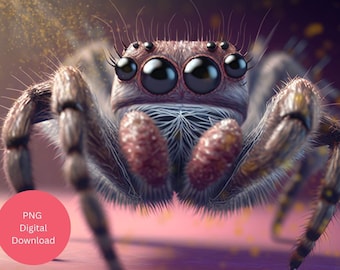 PNG Jumping Spider Pretty in Pink digital download, pet spider lovers, spooderville, spider fanciers, arachnid breeders, exotic pet lovers