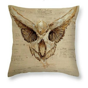 BarnOwl Skull pillow cover