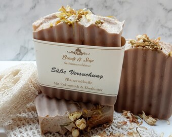 Sweet Temptation Soap - nourishing hand and body soap, organic shea butter, coconut milk, vegan