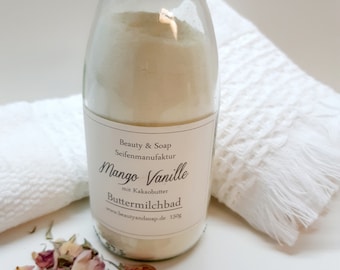 Buttermilchbad Mango Vanille mit Kakaobutter, 150g