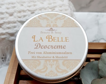 Deocreme La Belle 50ml vegan + alufrei Neu! Tiegel besteht aus 100% recyeltem Material