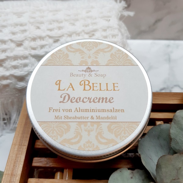 Deocreme La Belle 50ml vegan + alufrei Neu! Tiegel besteht aus 100% recyeltem Material