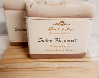 Soap cream caramel, nourishing hand and body soap