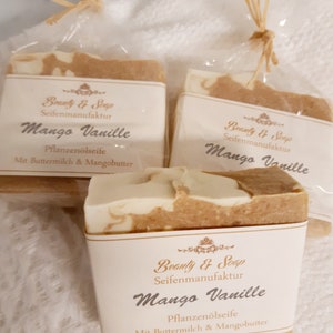 Soap Mango Vanilla - nourishing body soap, mango butter, buttermilk without palm oil