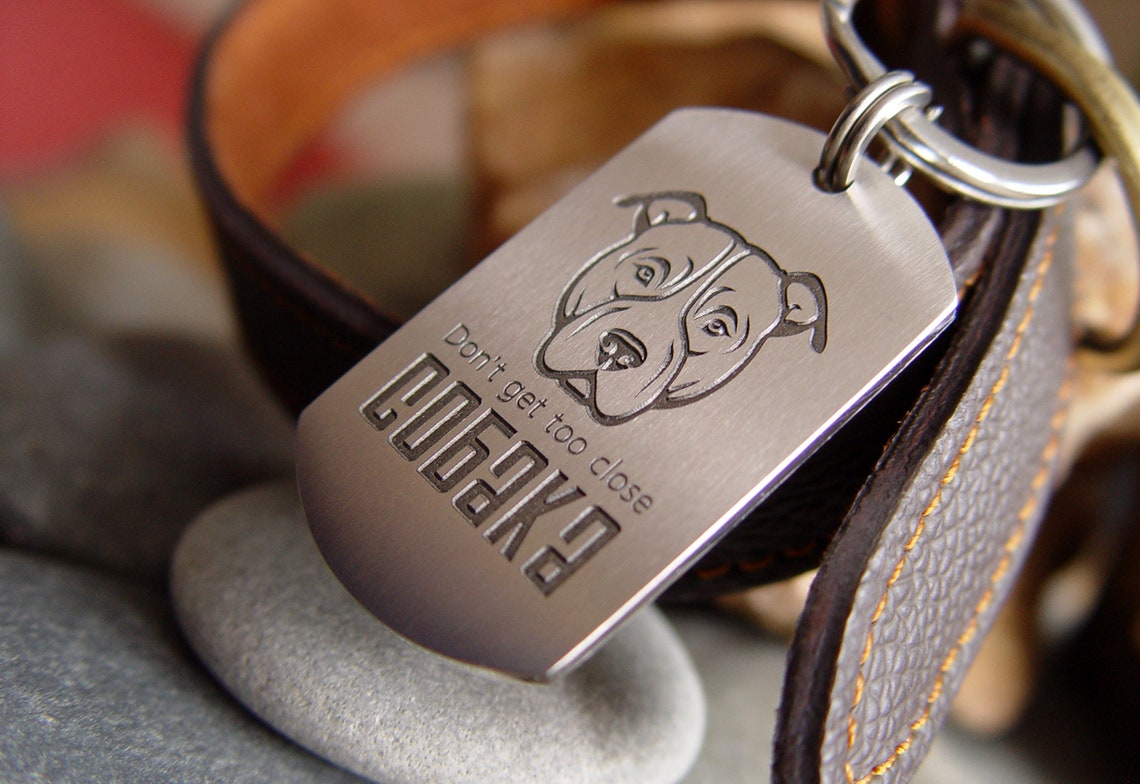 Stainless Steel Dog Tag With Deep Engraving Pet Tag Etsy
