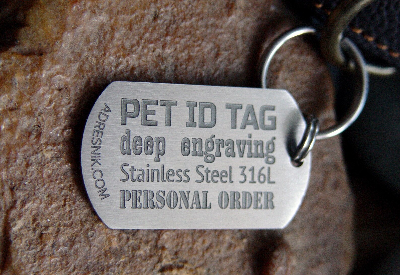 Stainless Steel Dog Tag With Deep Engraving Pet Tag Etsy